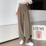 Stetnode Autumn Fashion Black Design Tailored Trousers Women Loose Casual High Waist Pants Korean Street Lady Draped Trousers New