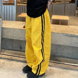 Stetnode Y2K Striped Sweatpants Women Oversized Cargo Pants Streetwear Baggy Wide Leg Joggers Bf Hip Hop Casual Sports Trousers New