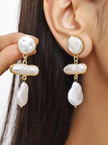 Stetnode Baroque Irregular Faux Pearl Linked Earring