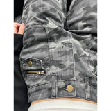 Stetnode Y2K Camouflage Cargo Jeans Women Streetwear Wide Leg Denim Pants Vintage Korean High Waist Pockets Zipper Baggy Trousers