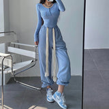 Stetnode back to school spring outfit Alexa Solid Color High Waist Loose Drawstring Sweatpants