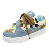 Stetnode back to school Teen Craft Denim Star Sneakers