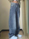 Stetnode Pocket Design Blue Wash Boyfriend Jeans 0530