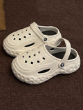 Stetnode Hollow Round-Toe Crocs Slider Sandals