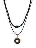 Stetnode 2pcs Stone Pendant Necklace Set