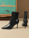 Stetnode Pointed-Toe Split-Joint Boots Pumps