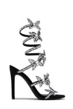 Stetnode Fantasy Butterfly Embellished Coil Heels - Pink