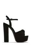 Stetnode Adriela Platform Block High Heels - Black