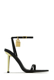 Stetnode Bella Lock & Key High Heels - Bone