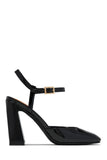 Stetnode Elle Square Toe Block Heels - Black