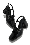 Stetnode Ellie Block Mid Heels - Black