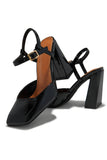 Stetnode Elle Square Toe Block Heels - Black