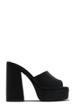 Stetnode  Platform Block Heel Mules - Black