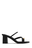 Stetnode Janessa Block Mid Heel Mules - Black