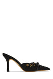 Stetnode Jasmyn Mid Heel Mule Pumps - Black