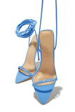 Stetnode Zemira Lace Up High Heels - Blue