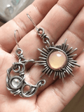 Stetnode Boho Sun Moon Pendant Stud Earring