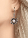 Stetnode Boho Sun Moon Pendant Stud Earring