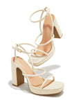 Stetnode Thalia Platform Block Heels - Bone