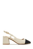 Stetnode Irene Slingback Block Mid Heels - Black