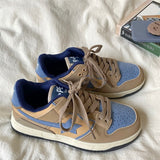 Stetnode back to school Brown & Blue Shooting Star Sneakers