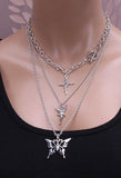 Stetnode Butterfly Multi-layer Necklace