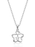 Stetnode Silver Hollow Out Star Charm Necklace