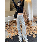 Stetnode Sweatpants Women Streetwear Patchwork Black Joggers Korean High Waist Wide Leg Pants Fashion Baggy Straight Trousers New