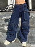 Stetnode Washed Multi Pocket Cargo Jeans