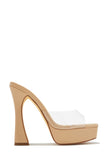 Stetnode Kiani Platform High Heel Mules - Clear