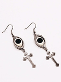 Stetnode Cross Demon Eye Earrings