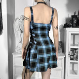 Stetnode Alternative zipper ribbon suspender dress