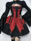 Stetnode Black red lolita dress