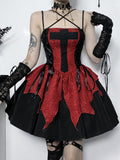 Stetnode Black red lolita dress