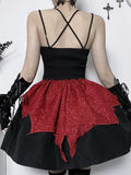 Stetnode Black red lolita dress