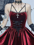 Stetnode Dark cross ribbon dress