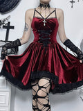 Stetnode Dark cross ribbon dress