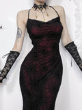 Stetnode Dark spiderweb backless dress