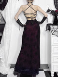 Stetnode Dark spiderweb backless dress