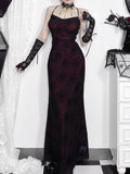 Stetnode Dark spiderweb backless dress