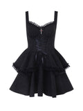 Stetnode Elegant goth layered dress