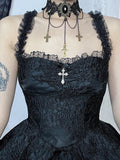 Stetnode Fairy goth jacquard dress