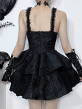 Stetnode Fairy goth jacquard dress