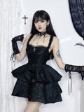 Stetnode Fairy goth jacquard dress