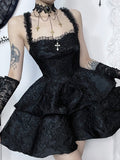 Stetnode Fairy goth jacquard dress