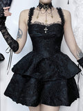 Stetnode Fairy goth jacquard dress