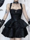 Stetnode Fairy goth jacquard dress