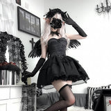 Stetnode Fallen angel cosplay dress set