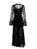 Stetnode Floral lace goth doll fishtail dress