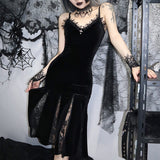 Stetnode Goth aesthetic gored dress